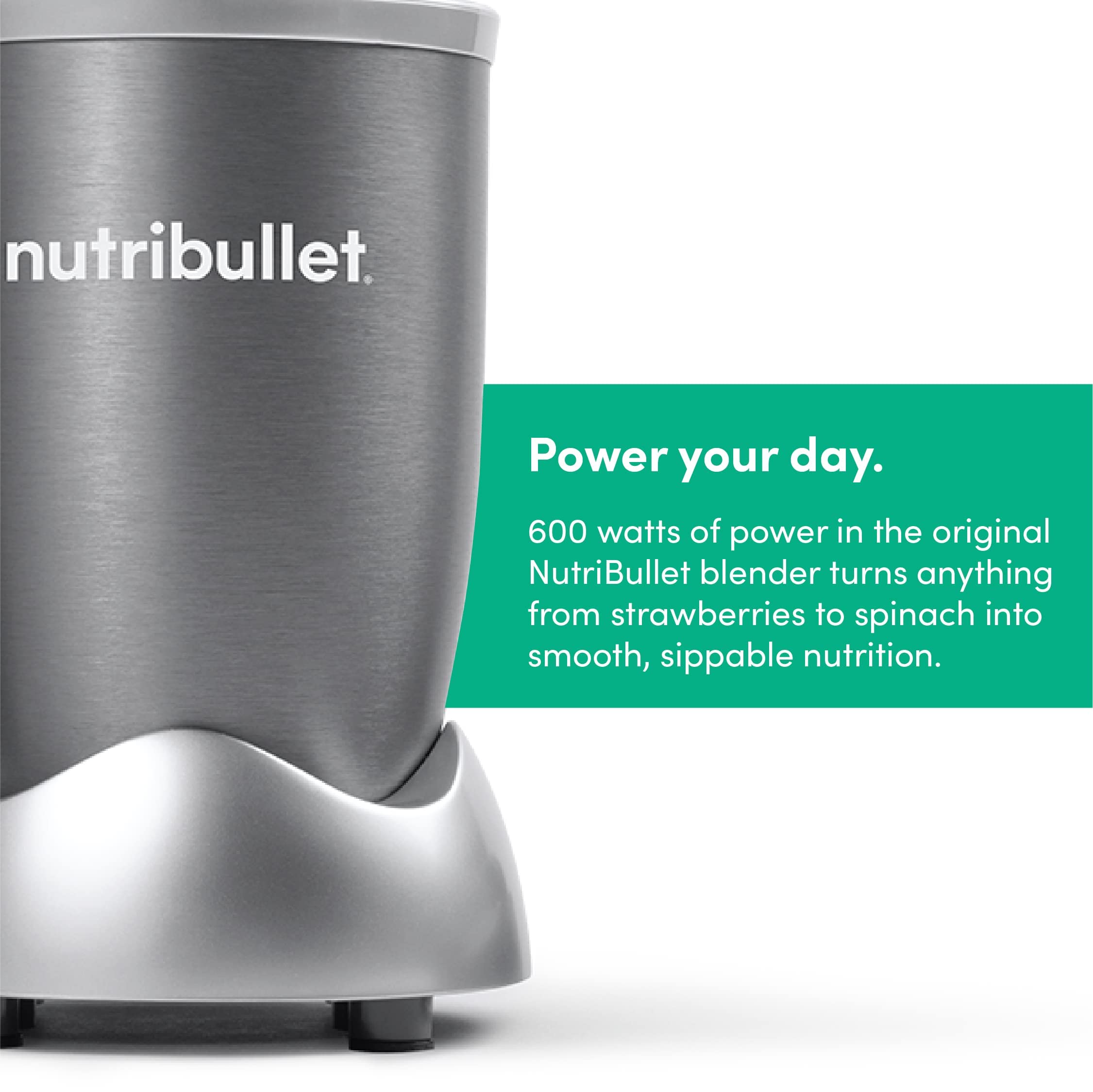 Nutri Bullet Grey Countertop Blender 600 Watt 1 year manufacturer warranty خلاط رمادي من نيوتري بوليت بقدرة 600 واط Nutri Bullet Grey Countertop Blender 600 Watt 1 year manufacturer warranty خلاط رمادي من نيوتري بوليت بقدرة 600 واط